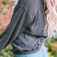XOXO Round Neck Dropped Shoulder Sweatshirt