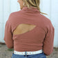 Ribbed Turtleneck Bolero and Tank Set