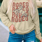 Round Neck Dropped Shoulder RODEO Graphic Sweatshirt