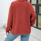 Quarter-Zip Collared Drop Shoulder Sweatshirt