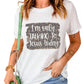 Slogan Graphic Cuffed Tee