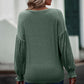 Round Neck Dropped Shoulder Flounce Sleeve T-Shirt