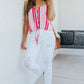 Printed Tie-Front V-Neck Cami