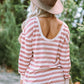 Striped Dropped Shoulder Longline Top