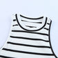 Striped Ribbed Round Neck Tank