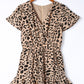 Leopard Flutter Sleeve Ruffle Hem Romper