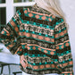 Geometric Snap Down Jacket with Pockets