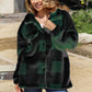 Plaid Button Up Collared Neck Jacket