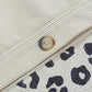 Double Take Leopard Print Pocketed Corduroy Jacket