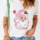 Santa Round Neck Short Sleeve T-Shirt