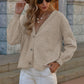 V-Neck Button-Down Dropped Shoulder Cardigan