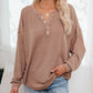 Buttoned Drop Shoulder Top
