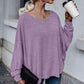 Full Size Round Neck Dropped Shoulder Tied T-Shirt