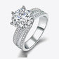 3 Carat Moissanite Three-Layer Ring