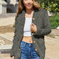 Button Up Long Sleeve Hooded Jacket