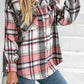 Plaid Collared Neck Button Down Jacket