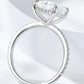 4 Carat Moissanite 4-Prong Side Stone Ring