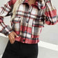 Plaid Collared Neck Button Down Jacket