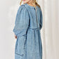 HEYSON Full Size Oversized Denim Babydoll Dress