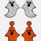 Ghost Shape Beaded Dangle Earrings