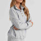 Half Sanp Drop Shoulder Long Sleeve Sweatshirt