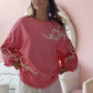 Graphic Round Neck Dropped Shoulder Sweatshirt