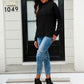 Mock Neck Long Sleeve Sweater