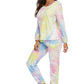 Tie-Dye Top and Drawstring Pants Lounge Set