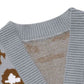 Leopard Open Front Dropped Shoulder Cardigan