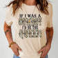 Slogan Graphic Round Neck Cuffed Sleeve Tee