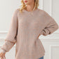Round Neck Drop Shoulder Sweater