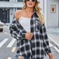 Plaid Collared Neck Button Down Jacket