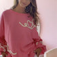 Graphic Round Neck Dropped Shoulder Sweatshirt