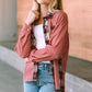 Plaid Button Down Collared Jacket