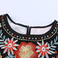 Embroidered Round Neck Short Sleeve Top
