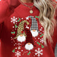 Faceless Gnomes Graphic Drop Shoulder Sweatshirt