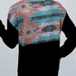 Geometric Drawstring Long-Sleeve Sweatshirt