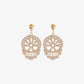 Skull Rhinestone Alloy Earrings