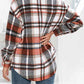Plaid Collared Neck Button Down Jacket