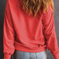 Santa Graphic Round Neck Long Sleeve Sweatshirt