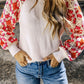 Flower Element Openwork Round Neck Sweater