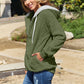 Zip Up Drawstring Hooded Jacket