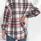 Plaid Collared Neck Button Down Jacket