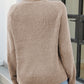 Waffle-Knit Round Neck Reglan Sleeve Sweater