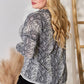 Hailey & Co Full Size Snakeskin V-Neck Long Sleeve Top