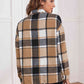Plaid Collared Neck Button Down Jacket
