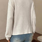 Twisted Waffle-Knit Dropped Shoulder T-Shirt
