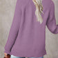 Half Button Long Sleeve Knit Top
