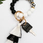 Beaded Keychain with Layered Tassel