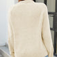 Waffle-Knit Round Neck Reglan Sleeve Sweater